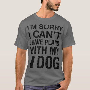 T-shirt Plans Avec Mon Chien Drôle Animateur Amoureux Mari