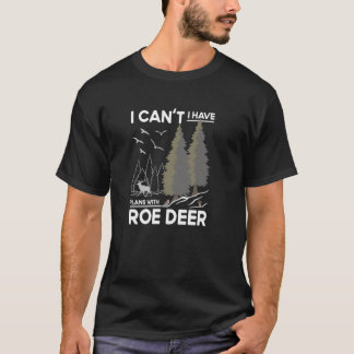 T-shirt Plans Avec Roe Deer Observer Les Antlers Chasser L