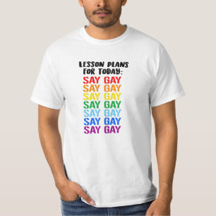 T-shirt Plans de cours pour dire gay