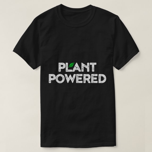 T-shirt Plant Powered Eco Lifestyle Design (Design devant)