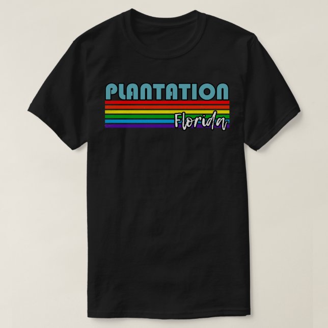 T-shirt Plantation Florida Pride Plantation LGBT Cadeau LG (Design devant)