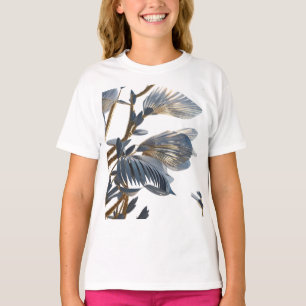 T-shirt Plante à motif floral bleu