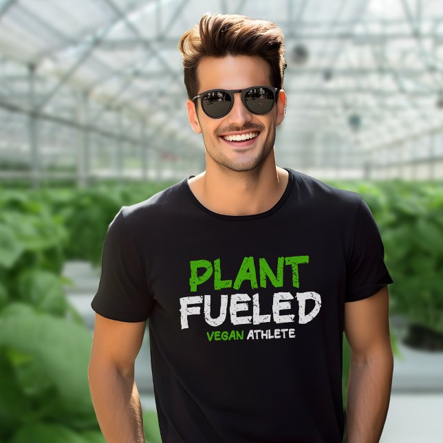 T-shirt Plante alimenté (Vegan Athlete) Green Fitness Unis (Créateur téléchargé)