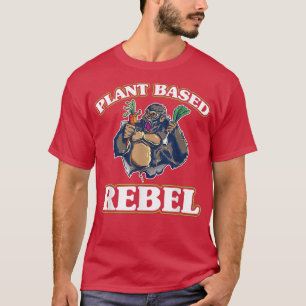 T-shirt Plante Basé Rebel Végétarien Gorille Vegan Activis