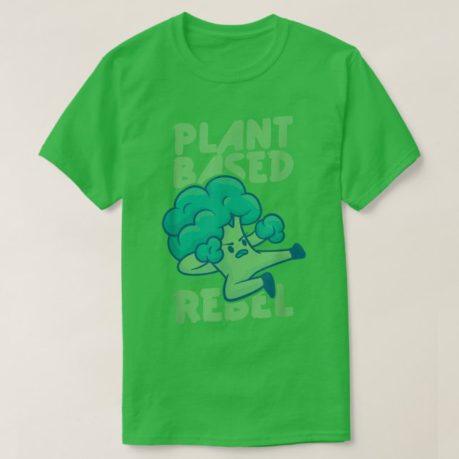 T-shirt Plante Basé RebelVegetable Végétarien Plante Funny (Design devant)