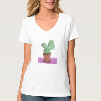 T-shirt Plante Cactus Vert Violet plantes d'intérieur 