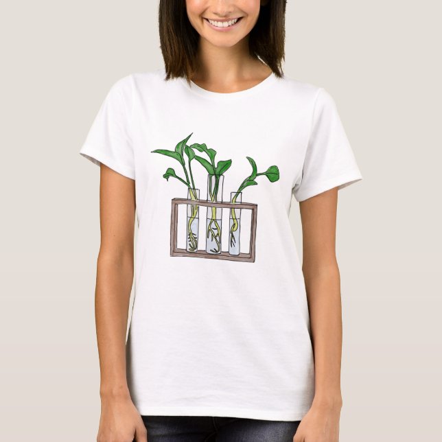 T-shirt PLANTE CHEMIST Laboratoire Gain Botany Hobby Test  (Devant)