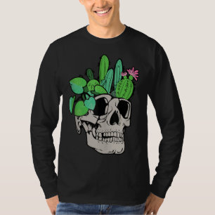 T-shirt Plante crâne mignon poupées de jardin planteurs Fu