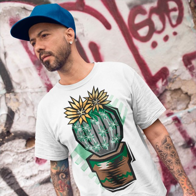 T-shirt Plante de cactus dans un pot (Créateur téléchargé)