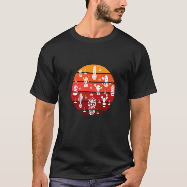 T-shirt Plante de jardinage de cactus (Devant)