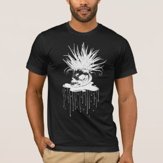 T-shirt PLANTE DE PIRANHA : BLANC sur la série de noir