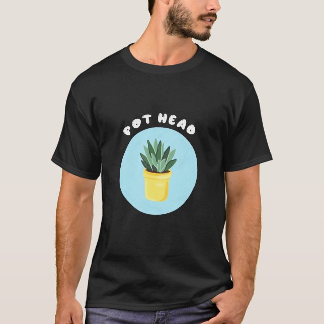 T-shirt Plante en pot tête de pot Succulente pour jardinie (Devant)