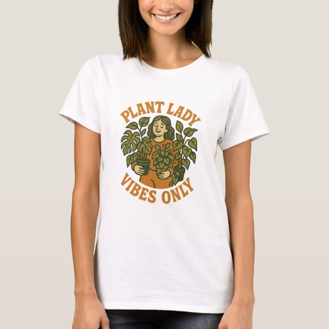 T-shirt Plante esthétique Lady Vibes Retro Tee pour femmes (Devant)