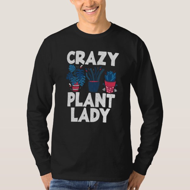 T-shirt Plante fou Lady Gardening Plante de fleurs (Devant)