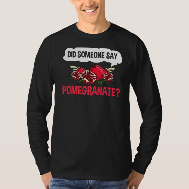 T-shirt Plante Fruit Fruit de graines de Jus de grenade (Devant)