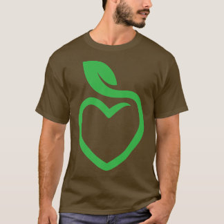 T-shirt Plante Hearbeat Funny Vegetarian World Vegetarian 