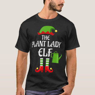 T-shirt Plante Lady Elf Groupe de jumelage de famille Noël