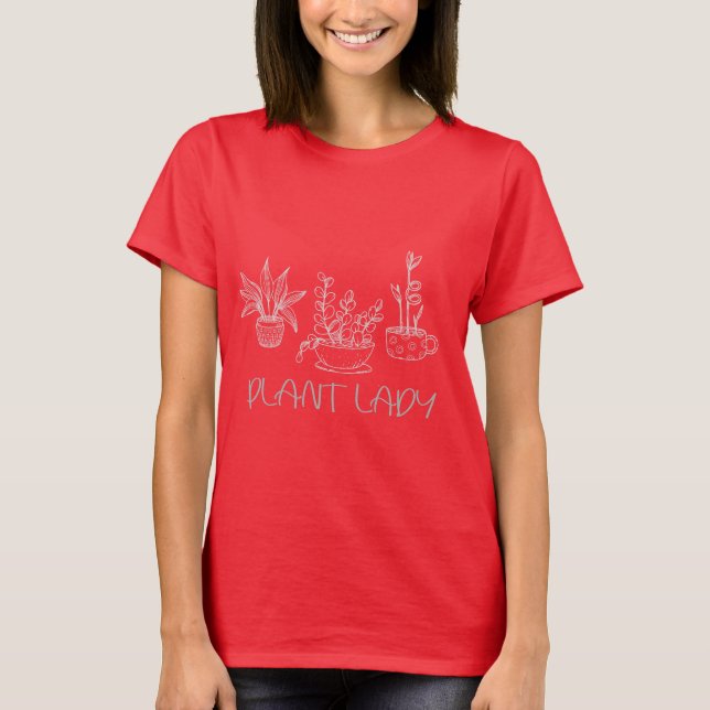 T-shirt Plante Lady Shirt Jardin des femmes Tee (Devant)