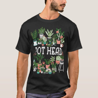 T-shirt Plante Lover Et Gardener Pot Head Succulent