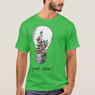 T-shirt plante nature bonne idée aquarelle amoureux jardin