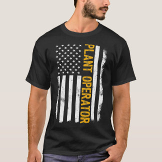 T-shirt Plante Operator Job, American Flag Plante Operator