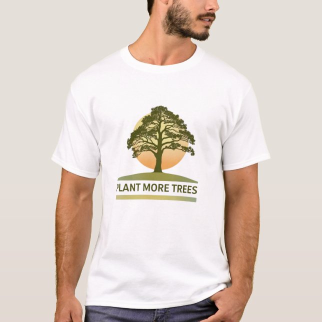 T-shirt Plante Plus d'arbres Minimaliste Hommes respectueu (Devant)
