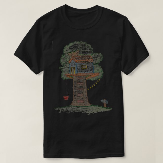T-shirt plante plus d'arbres trehouse (Design devant)