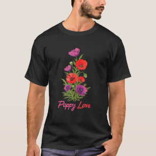 T-shirt Plante - Poppy Love - Fleur - Botaniques - Jardin