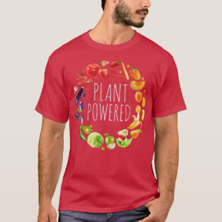 T-shirt Plante Powered Funny Gym Workout Hommes Femmes Veg