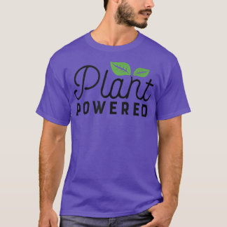 T-shirt Plante Powered Funny Gym Workout Vegetarian Vegan 