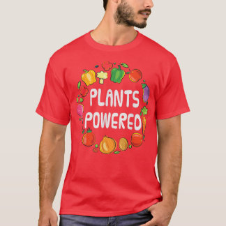 T-shirt Plante Powered Vegan Tee Plante Basé végétarien Ho