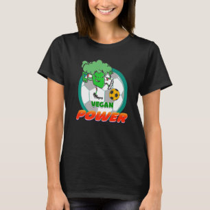 T-shirt Plante Vegetarian Soccer Broccoli Vegan Power Foot
