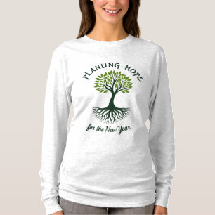 T-shirt Planter l'espoir pour la conception du nouvel an
