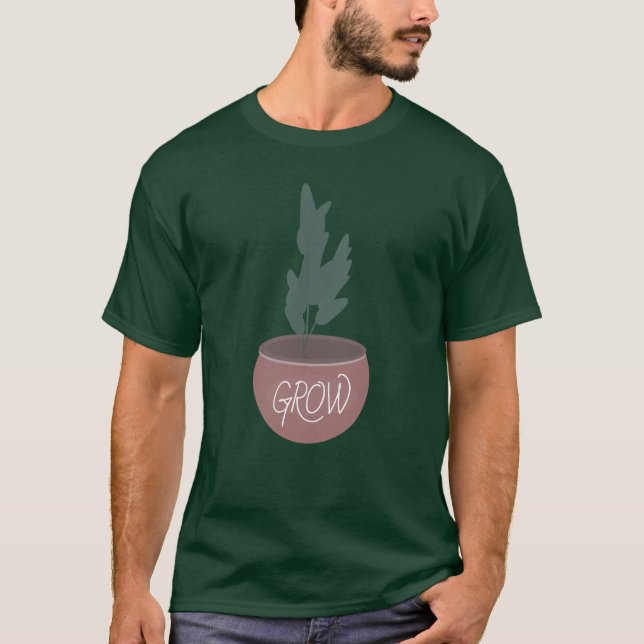 T-shirt Plantes de maison botaniques Pot de verdure (Devant)