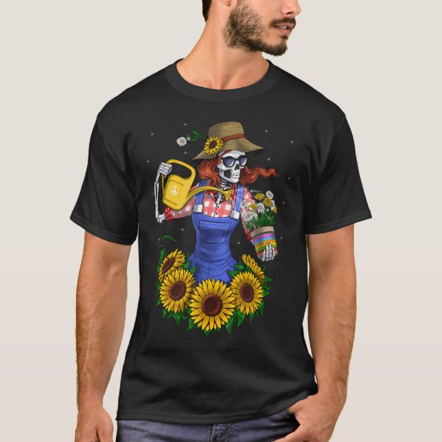 T-shirt Plantes de squelette Jardinier (Devant)