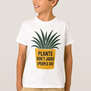 T-shirt Plantes drôles ne jugent pas l'art de tampon encre