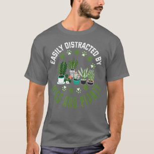 T-shirt Plantes et Chiens Chemise Funny Plante Lover Amour