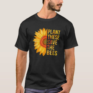 T-shirt Plantes Ils Sauvent Les Abeilles Tournesol Gardene