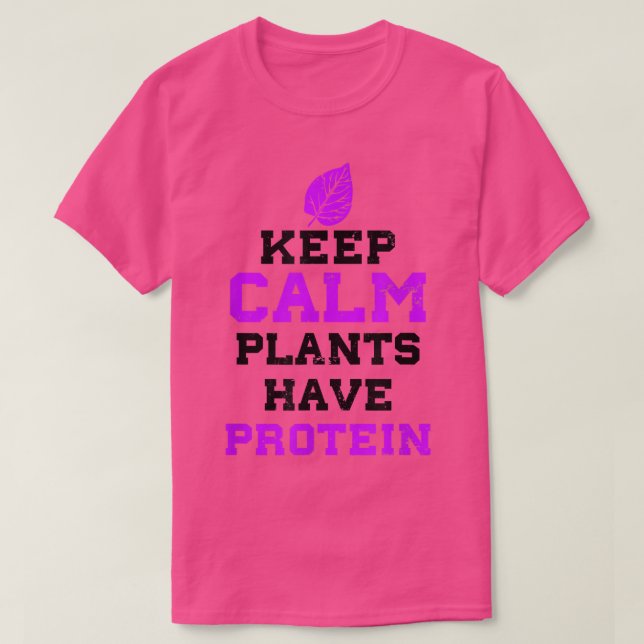 T-shirt Plantes ont Protein Design Végétarien Entraînement (Design devant)