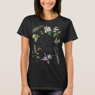T-shirt Plantes Qui Sauvent Les Abeilles Art Botanique