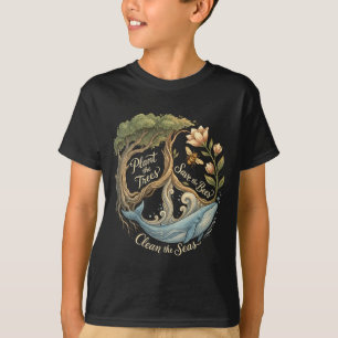 T-shirt Plantez les arbres, sauvez les abeilles, signe de