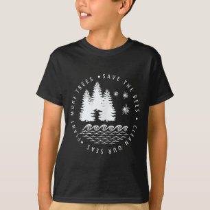 T-shirt Plantez plus d'arbres sauvez les abeilles nettoyez