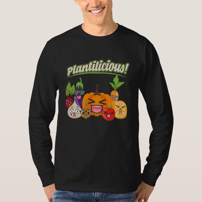 T-shirt Plantilicious Vegetables Ironic Hobby Gardening Qu (Devant)