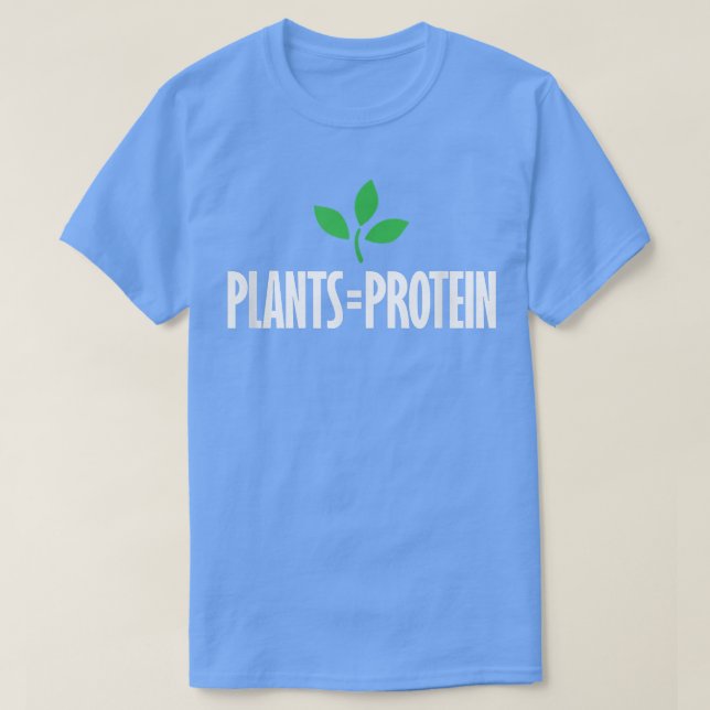 T-shirt PLANTS = PROTEIN  plantbased diet workout vegan ve (Design devant)