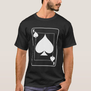 T-shirt Plaque De Cartes Pour Femmes Vintage Ace Spades