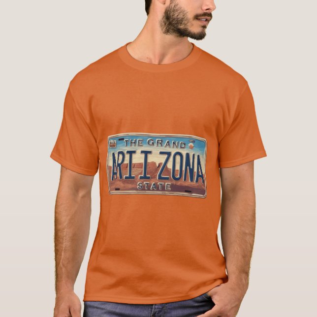T-shirt Plaque de licence Arizona (Devant)