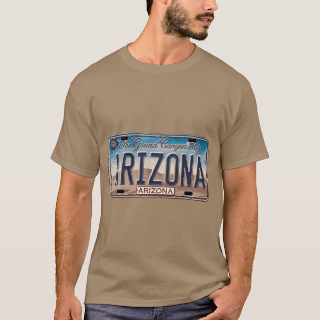 T-shirt Plaque de licence Arizona 2 (Devant)
