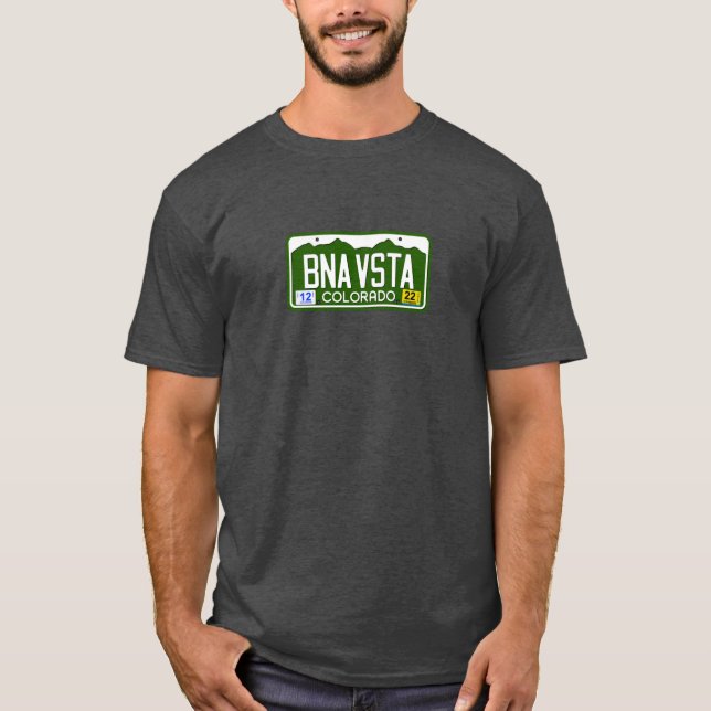 T-shirt Plaque de licence Colorado BNA VSTA (Devant)