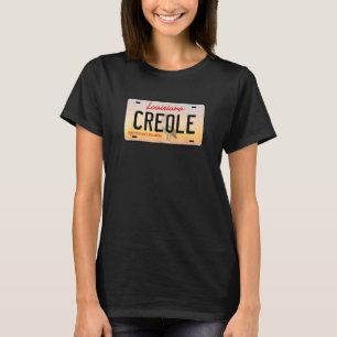 T-shirt Plaque de licence Créole Louisiane