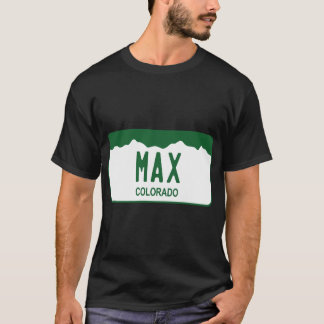 T-shirt Plaque de licence du Colorado - Max (1)